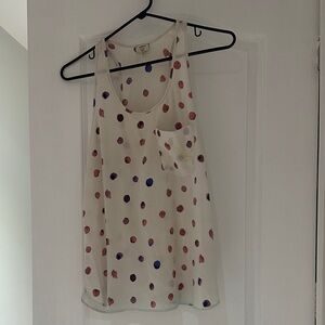 Wilfred Ivory Tank with Pink and Purple Dot Print